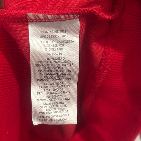 DICKIES Women’s Red Pullover Raglan Hood - Picture 6 of 6